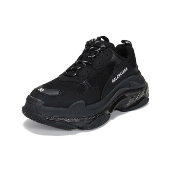 巴黎世家 balenciaga 男士织物等面料气垫底运动鞋老爹鞋黑色 541624