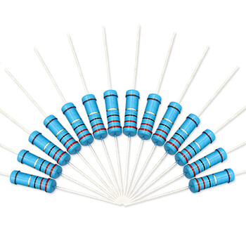 2w金属膜电阻器元件1%色环22欧姆1k 10k 4.7k100k200k 1m2欧120欧 2.