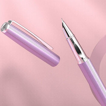 【开学必备】优尚（OASO）钢笔学生全铝流线笔身商务办公礼品练字笔中性签字笔 男女生日礼盒礼品  雾紫