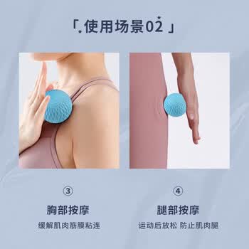 PROIRON普力艾 筋膜球三件套 花生球握力圈足底按摩颈膜球 鸟巢纹款蓝色