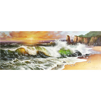 朝鲜一级画家 车光镇《浪涛》br25506拍卖已结束朝鲜 功勋画家
