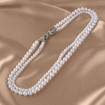 uhfr珍珠项链长款感淡水珍珠双层叠戴可多层强光毛衣