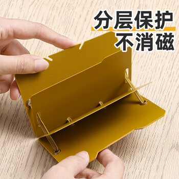 锦宫（KINGJIM）新款学院风便携大容量名片夹卡片收纳证件银行卡收纳夹卡套可收纳60张黑色 PS2512GS-W