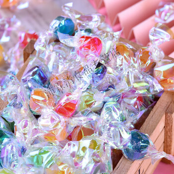 炫彩千纸鹤糖果散装小酸酸零食混合多口味透明糖纸迷你 炫彩款1000克