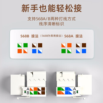 山泽超五类网络模块 CAT5e网线插座面板模块 RJ45水晶头母座电脑网线连接头直通头 WAN-04 山泽超五类网络模块 CAT5e网线插座面板模块 RJ45水晶头母座电脑网线连接头直通头 WAN-04