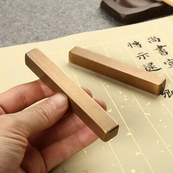 弘梅【全网低价】弘梅仿古黄铜书法镇尺镇纸 铜学生毛笔书法文镇 文房四宝礼品把玩双支装镇尺 弘梅【全网低价】弘梅仿古黄铜书法镇尺镇纸 铜学生毛笔书法文镇 文房四宝礼品把玩双支装镇尺