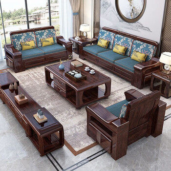 小默工坊紫金檀木全实木沙发客厅大小户型新中式雕花贵妃转角组合冬夏两用 独立双人位【图片 价格 品牌 报价】-京东