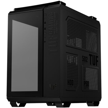 华硕TUF GAMING GT502 弹药库机箱 双仓设计/免工具拆卸/黑色海景房/创新散热/GPU支架