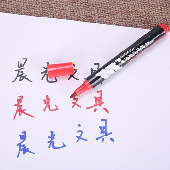 晨光粗头红色物流笔记号笔 油性防水快递物流签字笔 大头笔办公用品 10支/盒APMY2204