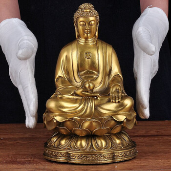 AV623 銅鍍金釋迦牟尼三尊組像・銅鍍金釋迦牟尼三