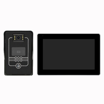 天图 可视门铃家用有线数字10寸大屏高清视频别墅刷卡手机app对讲门禁