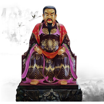 周公桃花女神像站立祖师爷身边玄武公祖庄严威武塑像神像 1.5米