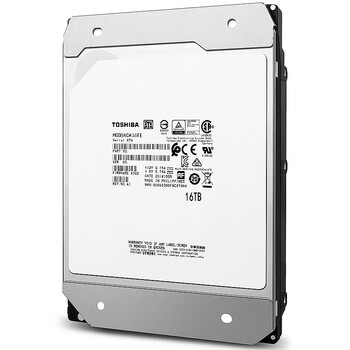 东芝(TOSHIBA)16TB  7200转 512MB SATA接口 垂直式CMR 氦气机械硬盘 企业级硬盘(MG08ACA16TE)
