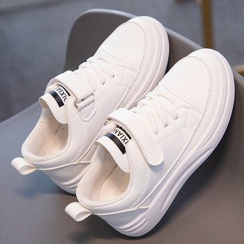 女童鞋子春秋2021年新款中大童小女孩运动鞋儿童小白鞋男童跑步鞋白色