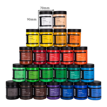 得力（deli）丙烯颜料300ml大容量桔黄墙绘手绘DIY画画丙烯画大桶装大瓶美术绘画色彩73875美育工具