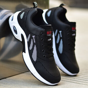 皮面防水休闲鞋防臭工作鞋百搭韩版耐磨男士运动鞋 8872黑色四季款 44