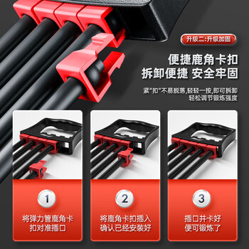 李宁（LI-NING）扩胸拉力器力绳男女多功能臂力拉伸器绳胸肌家用健身器材弹力带