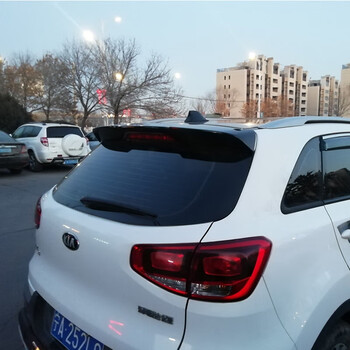 专用于东风悦达起亚1517款kx3尾翼傲跑改装带烤漆免打孔abs顶翼原车