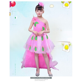 时装秀服装diy手工材料幼儿园亲子走秀环保时装秀衣服女 粉色孔雀裙