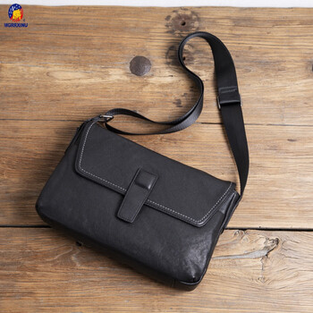 mgrrxinu高端品牌男士真皮单肩包大容量斜挎包通勤包头层牛皮休闲韩版