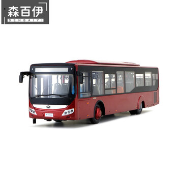 普特汇宇通客车模型1:42原厂汽车模型宇通大巴客车u12混合动力鹰眼低