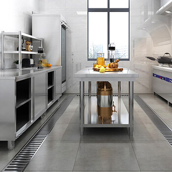 中伟不锈钢201保洁柜四门立柜推拉门储物柜厨房储藏柜可定制1.2m