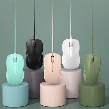 B.O.W航世 M136U 有线鼠标 商务办公鼠标 静音鼠标 笔记本电脑鼠标 黑色