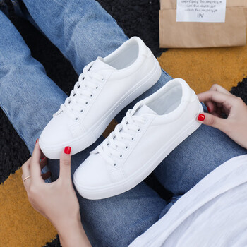 意若琴搭配裙子的鞋子夏天小白鞋2023春季韩系圆头女款新款春款百搭白