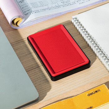 得力(deli)快干印台9864ES红色方形快干印台清晰印记不易晕染办公用品 116*66mm 得力(deli)快干印台9864ES红色方形快干印台清晰印记不易晕染办公用品 116*66mm