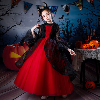 万圣节 万圣节儿童服装女童吸血鬼小女孩角色扮演女巫cosplay装扮演出