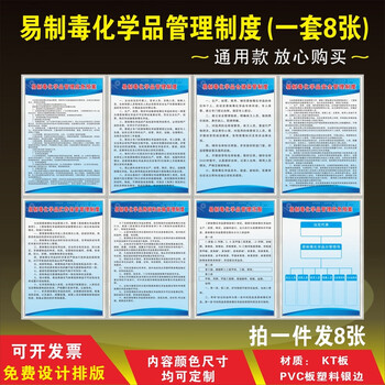 梦倾城易制毒化学品安全管理制度仓库贮存标识牌安全应急预案仓储保管