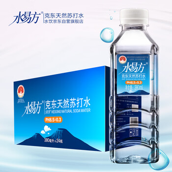 水易方 克东天然苏打水380ml*24瓶 矿泉水无汽饮用水