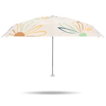 天堂伞伞 54cm*7骨五折迷你款便携晴雨两用伞 53075E 一帘花梦 颜色随机