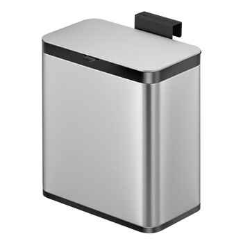 EKO壁挂垃圾桶7L雅钢家用带盖不锈钢厨房卫生间大号张若昀推荐9008