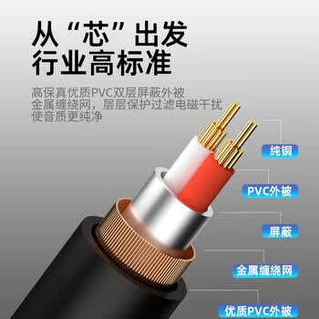 臻威3.5音频线 3.5mm公转双卡侬（公+母）XLR卡农线 电脑声卡接音响连接线功放调音台线15M