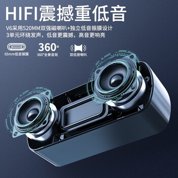 SADA赛达无线蓝牙音箱大音量双喇叭小型音响家用手机迷你便携式超重低音炮3D环绕立体声插卡户外 A9