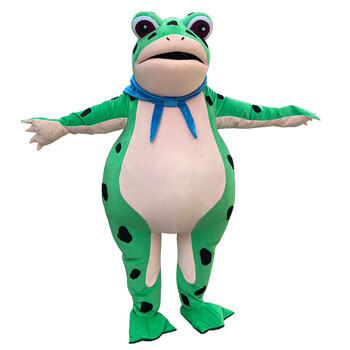 圆小米网红青蛙人偶服装人穿行走卡通玩偶服充气癞搞怪演出道具 绿色