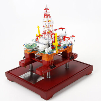 海洋石油981深水半潜式钻井平台模型1:700仿真模型收藏礼品 型收藏