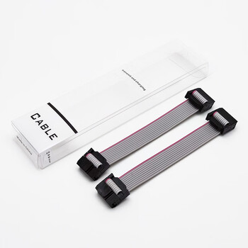 丢石头 FC灰排线 IDC排线 灰色扁平排线 2.54mm间距 LED屏连接线JTAG下载线 每件两条 10cm 10Pin