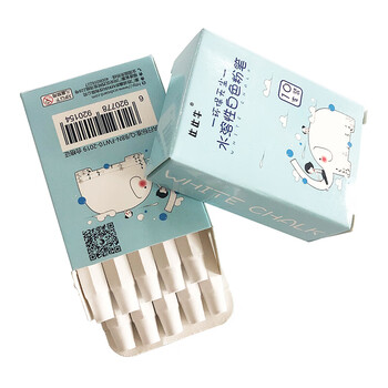 比比牛 儿童无尘粉笔 白色水溶性黑板粉笔 单色10支装 BBN-FW10