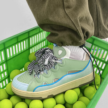 小鬼王琳凯同款纯原lanvin浪凡面包鞋春季蔻浪凡面包国潮老爹鞋男鞋