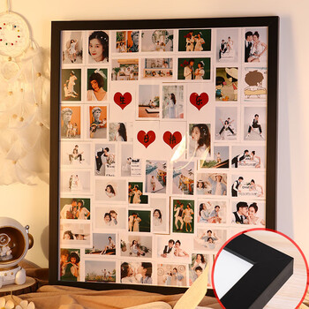 diy相框洗照片情侣定制手工礼物拍立得相片打印挂墙照片墙相册框 20寸