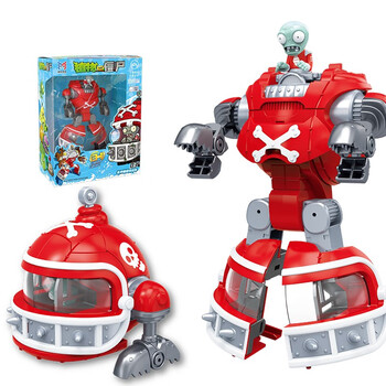 2变形机甲合体机器人豌豆射手儿童男孩变形 可变形机甲橄榄球战甲2609