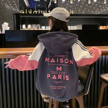 酷巴卟洛女童外套秋冬儿童加厚上衣2021品牌新款女中大童韩版连帽夹克冬季女孩休闲运动衣服学生装 粉色 140建议身高130