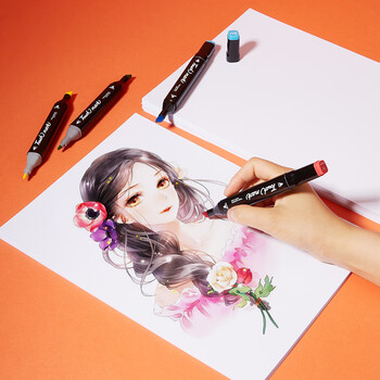 【超级爆款】touchmark马克笔专用纸A4/50张120g学生动漫手绘美术专用临摹写生素描纸人物上色绘画本马克本