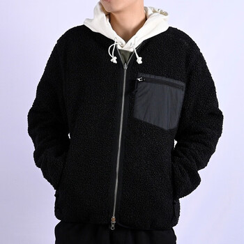 converse匡威季新款男装撞色口袋双面穿仿羊羔绒面夹克运动休闲外套