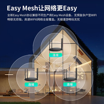 睿因（Wavlink）千兆无线路由器 WiFi6 5G双频AX1800高速网络Mesh组网游戏电竞千兆家用穿墙路由器 DX4