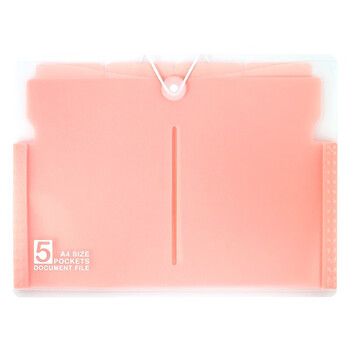 金得利 5格A4横式手提风琴包大容量竖款文件夹学生试卷资料收纳包文件袋透明多层分类文件包 粉色 DC7405 金得利 5格A4横式手提风琴包大容量竖款文件夹学生试卷资料收纳包文件袋透明多层分类文件包 粉色 DC7405