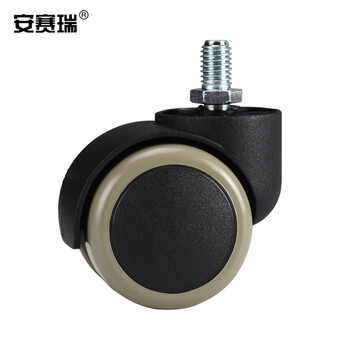 安赛瑞 脚轮 2寸万向轮转椅轮子办公椅滚轮电脑椅脚轮座椅滑轮 灰色边螺纹【5只装】430818