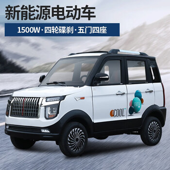 山头林村四轮电动车家用成人新能源汽车女士接送全封闭空调油电瓶代步